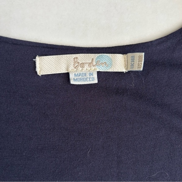 Boden Dress Women's Navy Blue Wrap Style V-Neck ½ Sleeve 10R - Picture 8 of 12